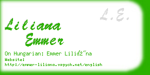 liliana emmer business card